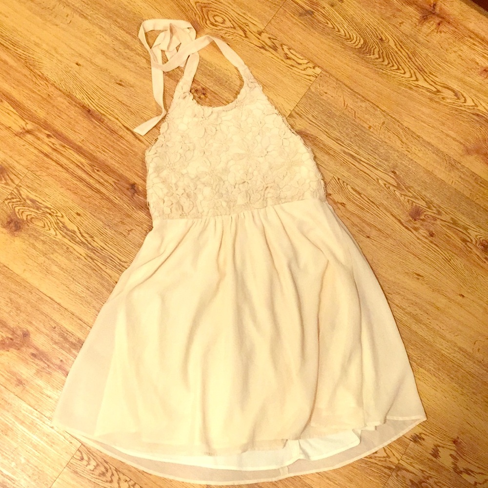 Cream halter dress